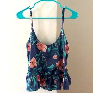 Topshop floral peplum top